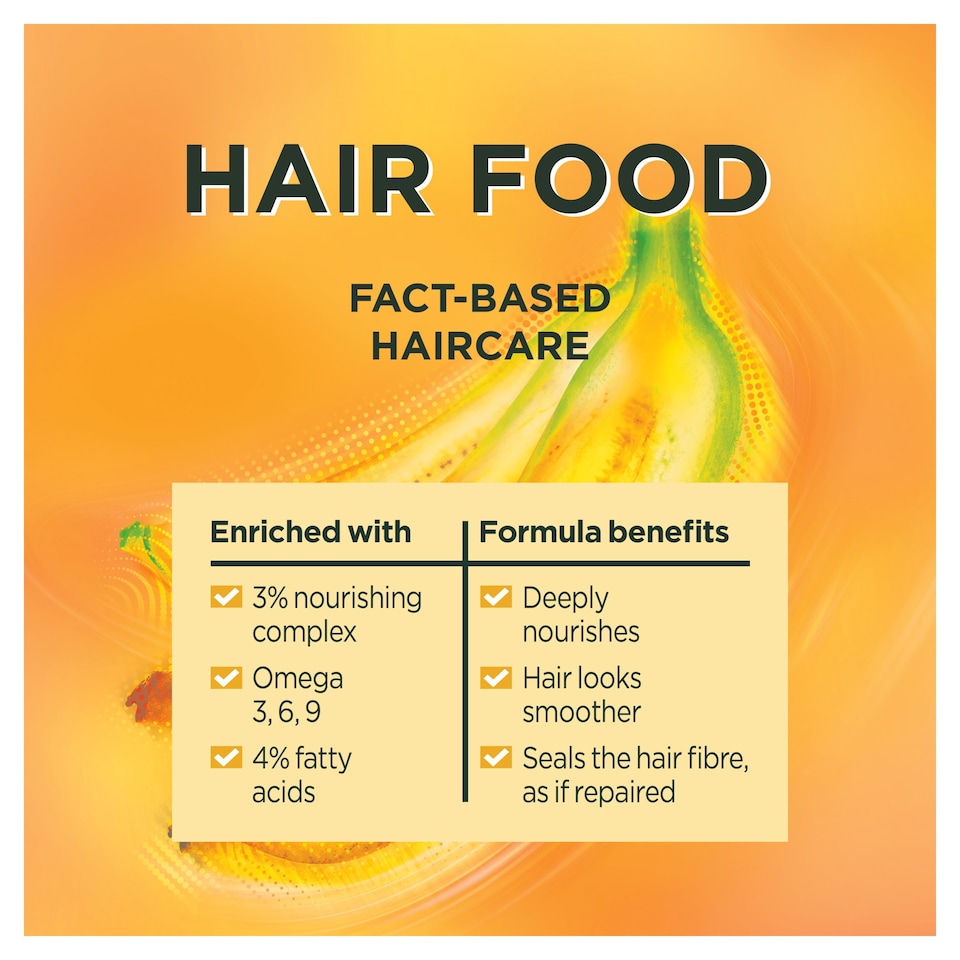 image 1 of Garnier Ultimate Blends Nourishing Conditioner - Banana Hair Food 350ml
