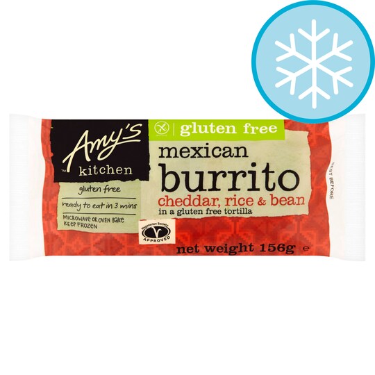 Amy S Kitchen Cheddar Rice Bean Burrito 156g Tesco Groceries