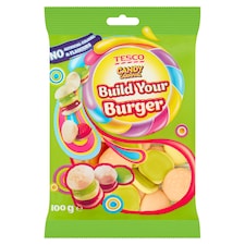 Tesco Candy Carnival Build Your Burger Jelly with Fruity Flavours 100g