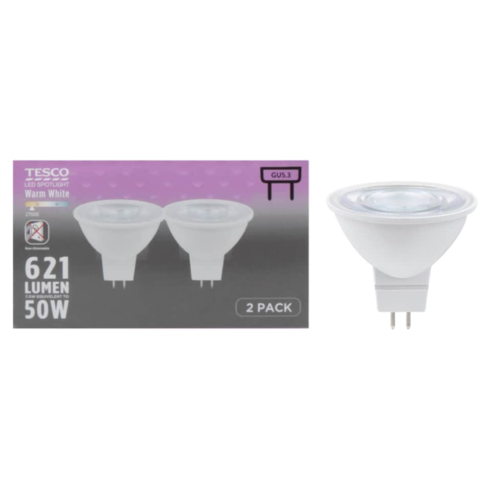 Tesco LED 50W GU5.3 2 Pack