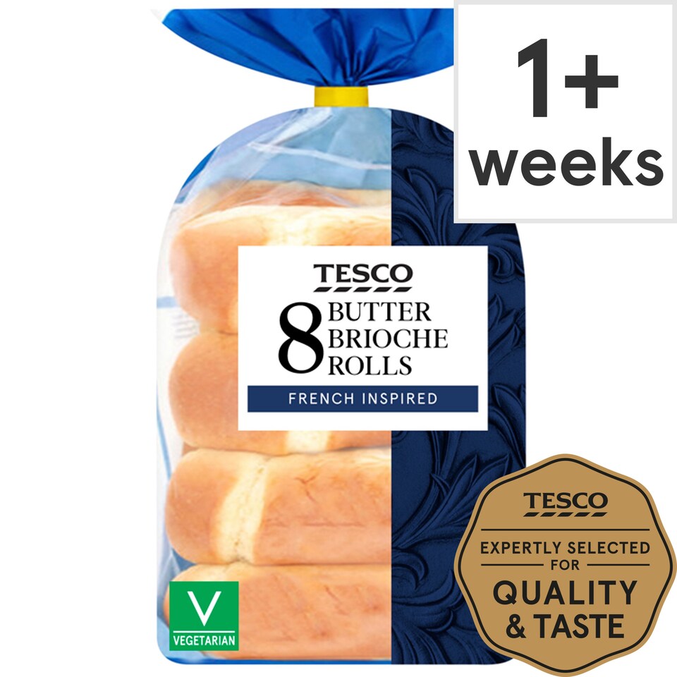 Tesco Butter Brioche Rolls 8 Pack Tesco Groceries