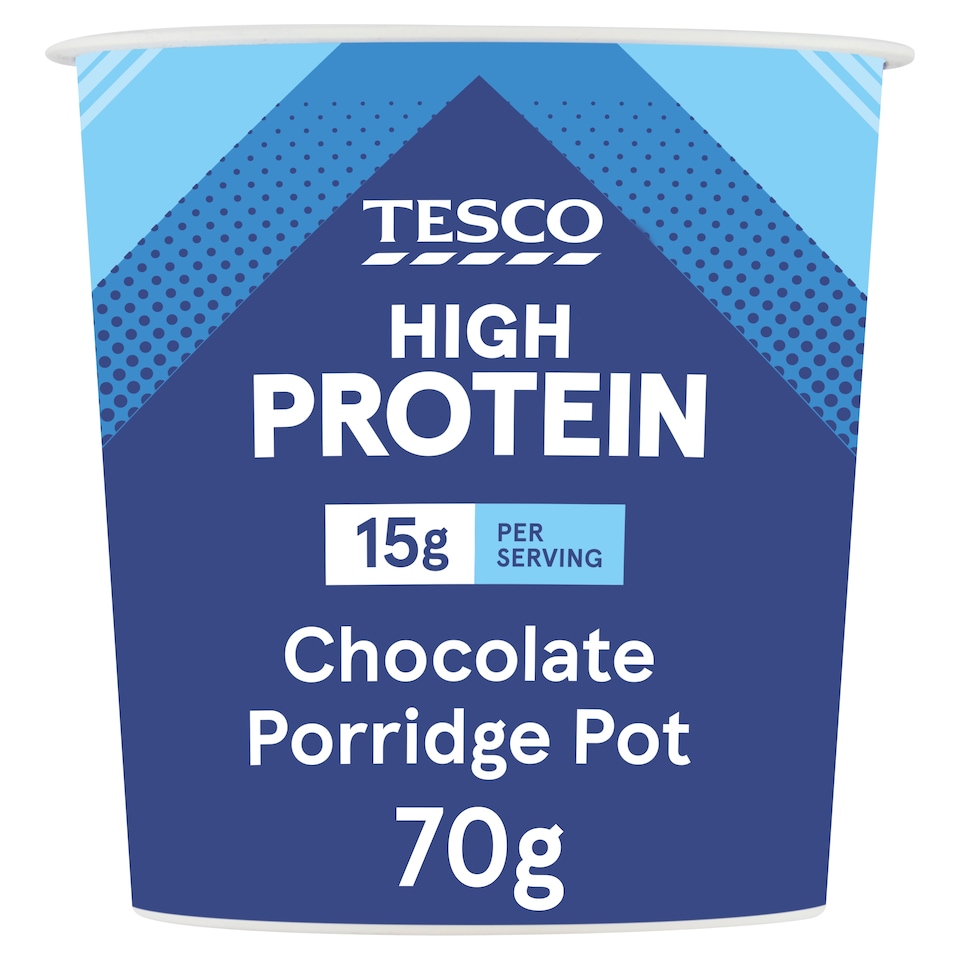 Tesco High Protein Chocolate Porridge Pot 70g
