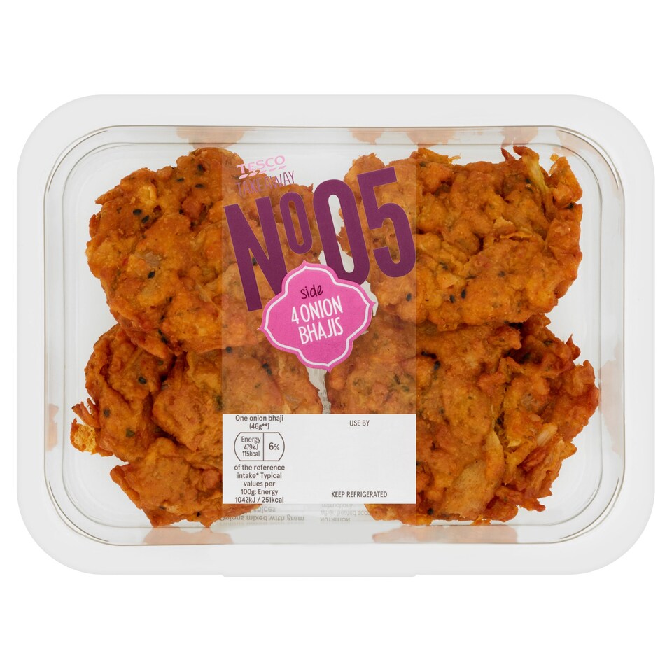 Tesco Takeaway 4 Onion Bhajis 196G
