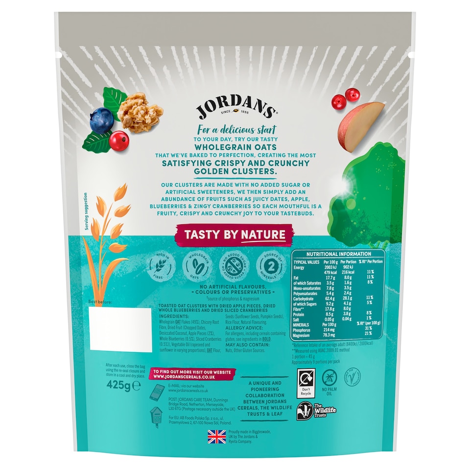 image 1 of Jordans No Added Sugar Granola Apple & Berry 425g