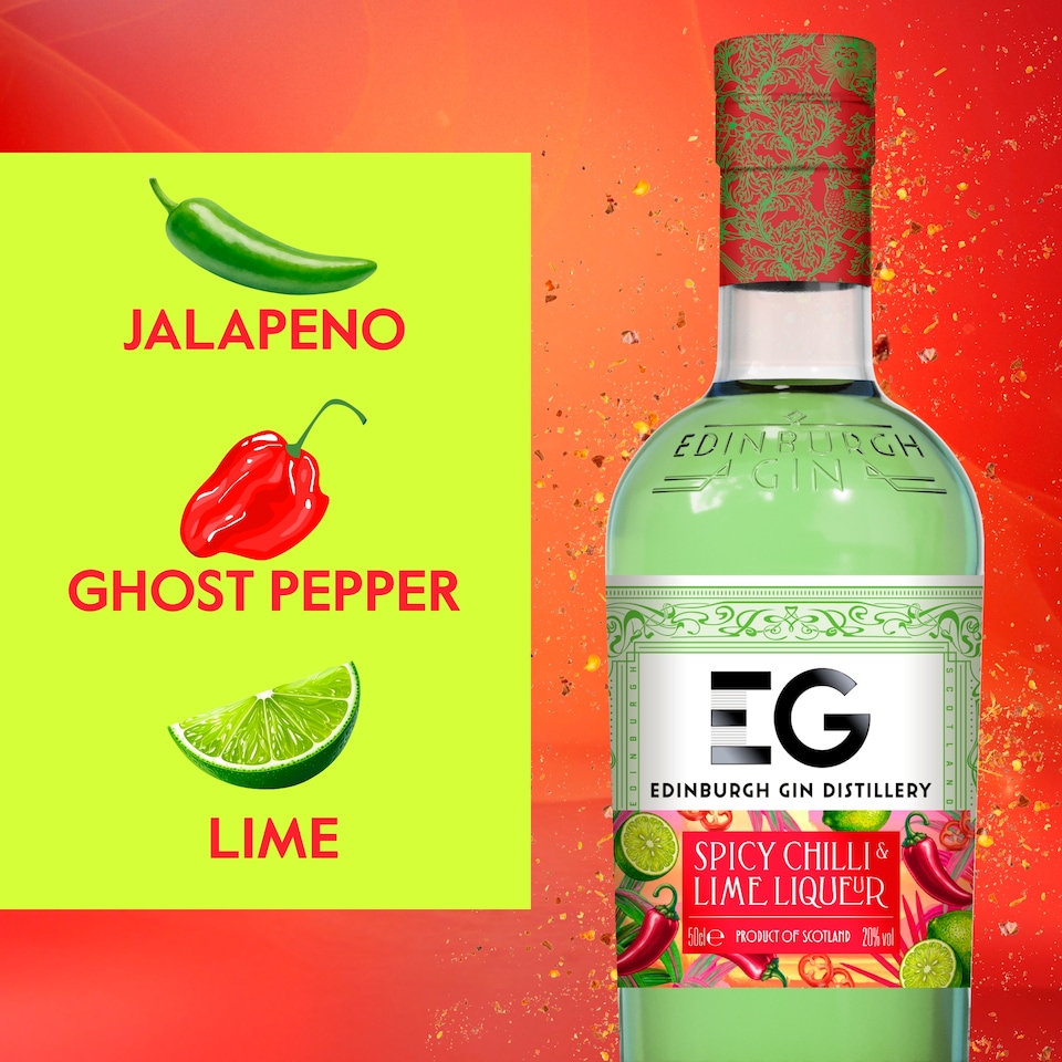 image 1 of Edinburgh Gin Distillery Spicy Chilli & Lime Liqueur 50cl