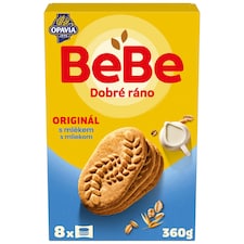 Opavia BeBe Dobré ráno s mliekom sušienky s 5 celozrnnými cereáliami multibalenie 360 g