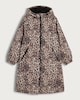 image 4 of F&F Active Girls Leopard Print Hooded Waterproof Coat in Multi Brown