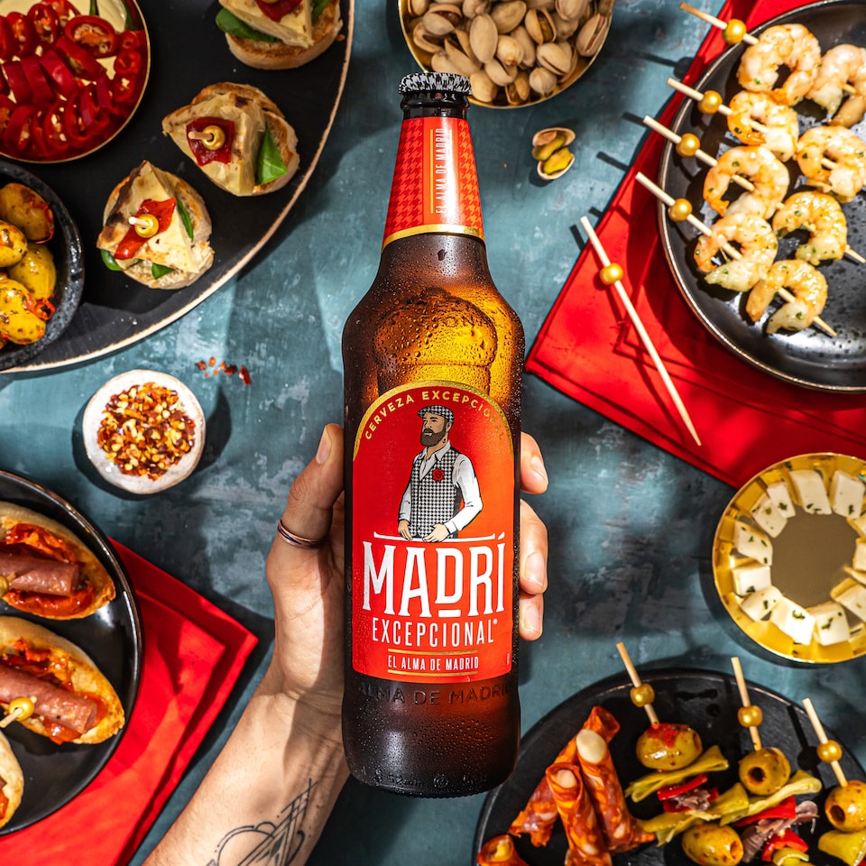 image 1 of Madri Excepcional Premium Lager Beer Bottle 660ml 