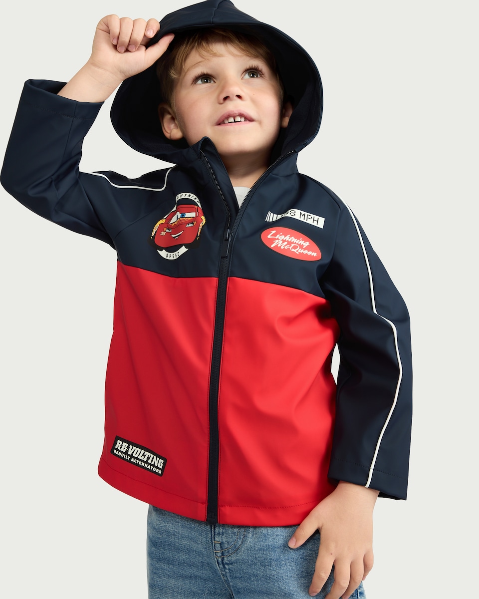 image 1 of Disney Lightning McQueen Raincoat in Red