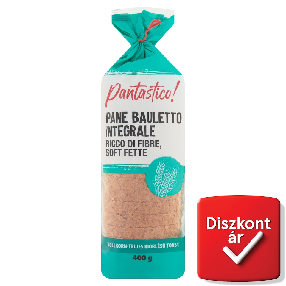 Pantastico! teljes kiőrlésű Vollkorn toast szeletek napraforgóolajjal 400 g