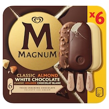 Magnum Classic, Almond, White Chocolate jégkrém 6 db 580 ml