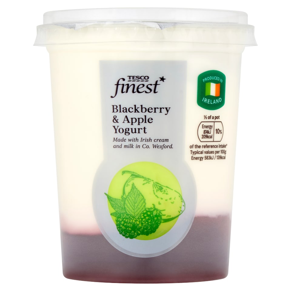Tesco Finest Blackberry And Apple Yoghurt 450G