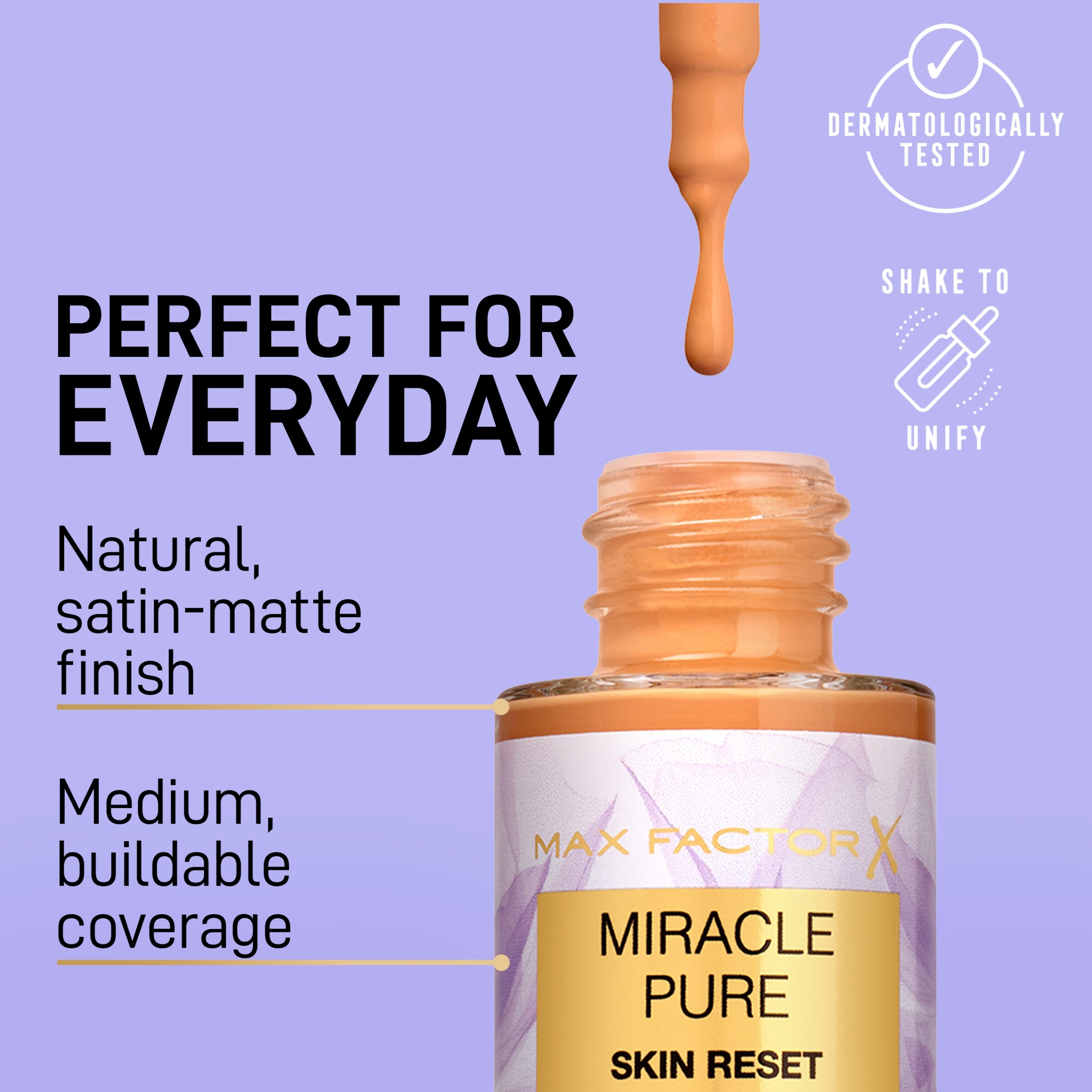 Max Factor Miracle Pure Serum Foundation 40 - 60 Light 30ml