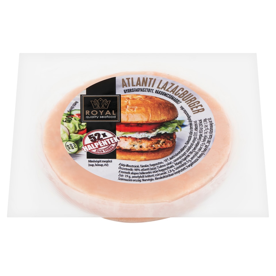Royal Quick-Frozen Atlantic Salmon Burger 100 g