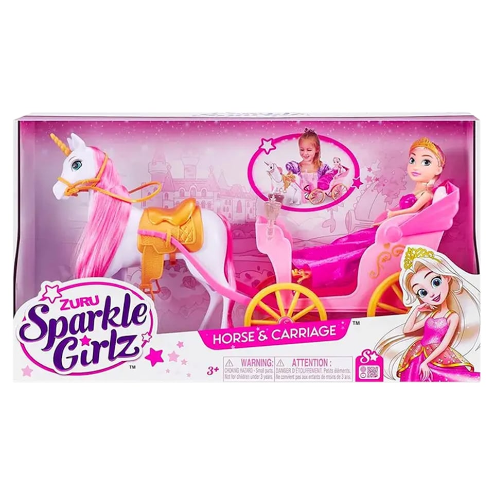 Zuru Sparkle Girlz hercegnő unikornissal és hintóval játékszett