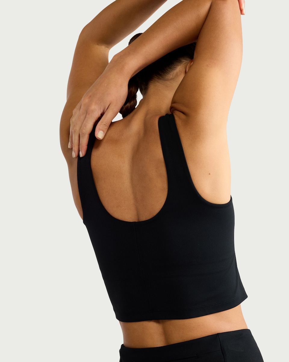 image 1 of F&F Active ULTRAMOVE Cropped Vest in Black