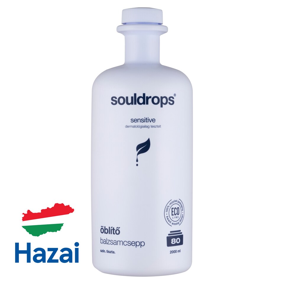 Souldrops Balzsamcsepp Sensitive Fabric Softener 80 Washes 2000 ml
