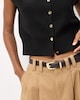 image 2 of F&F Knitted Button Up Waistcoat in Black