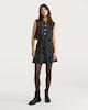 image 2 of F&F Boucle Gold Tone Button Mini Skirt with Cotton in Grey