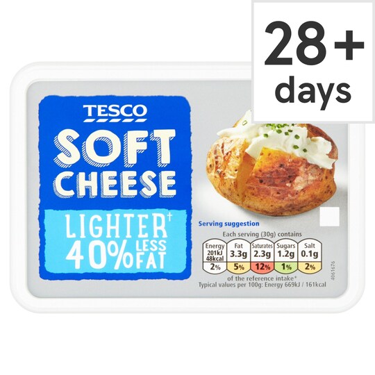 Tesco Lighter Soft Cheese 250G Tesco Groceries