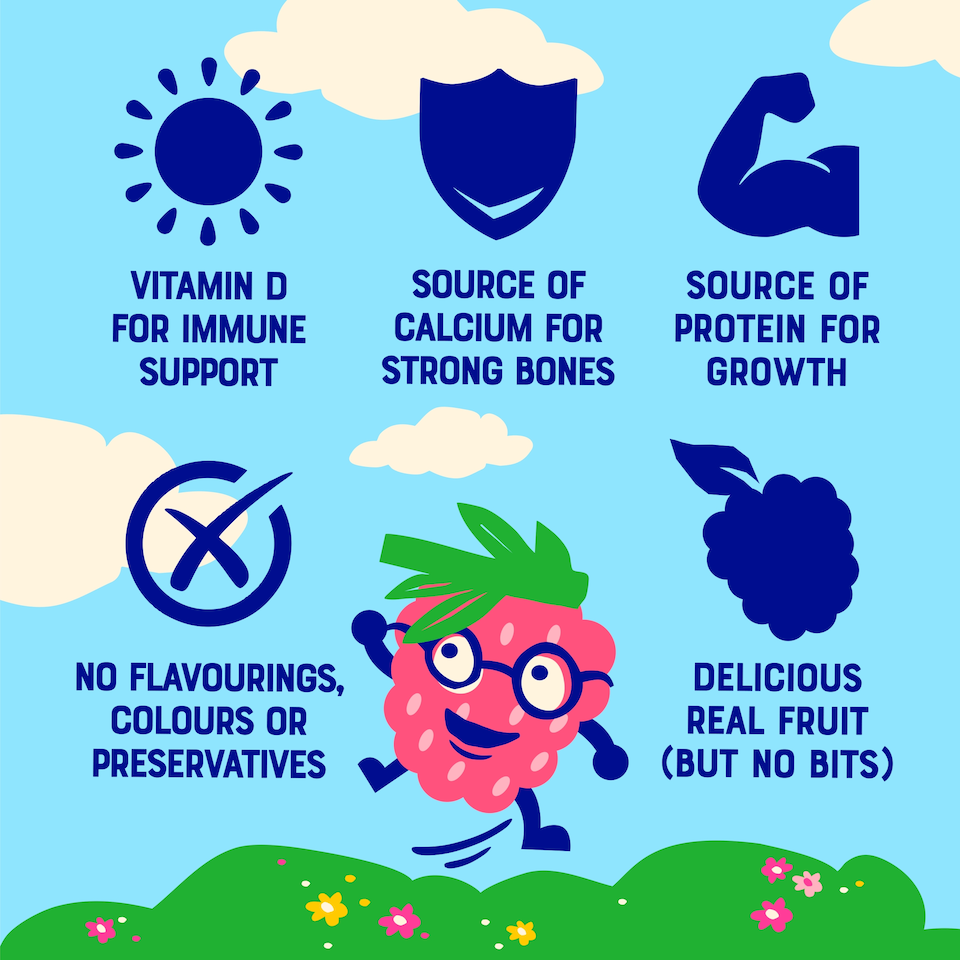 image 1 of Onken Kids Raspberry & Banana Yoghurt 4 x 90g