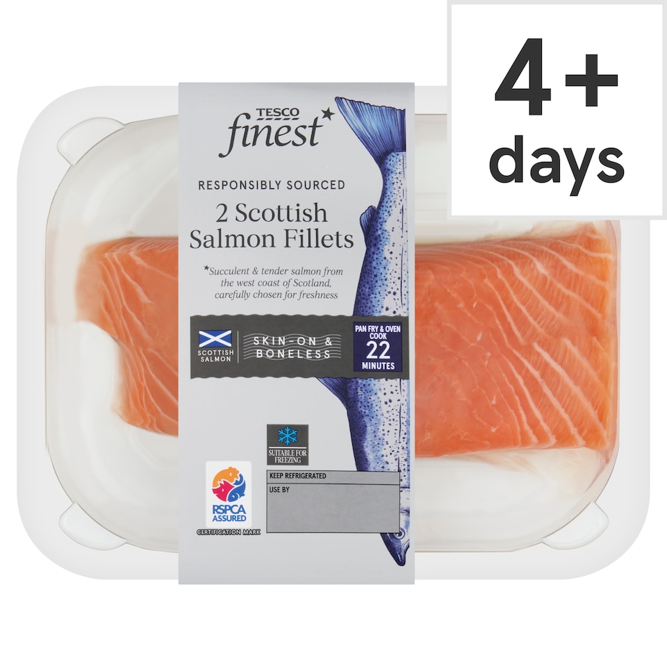 Tesco Finest 2 Scottish Salmon Fillets 260g 