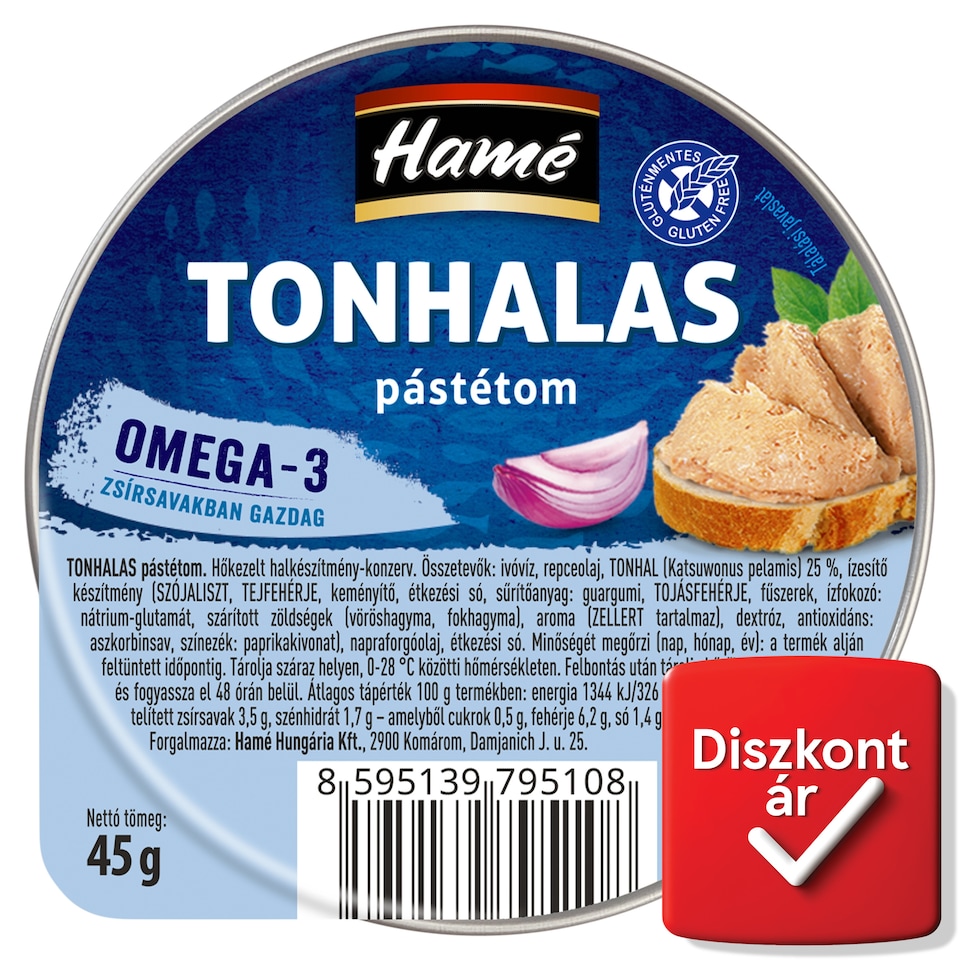 Hamé tonhalas pástétom 45 g
