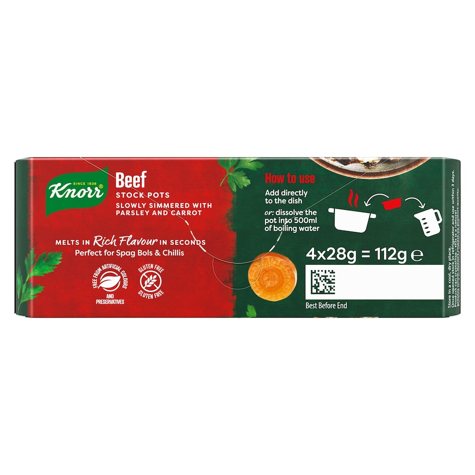 image 1 of Knorr Beef Stock Pot 4 x 28g