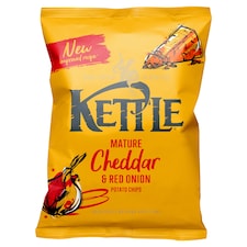 Kettle Mature Cheddar & Red Onion Chips 40g