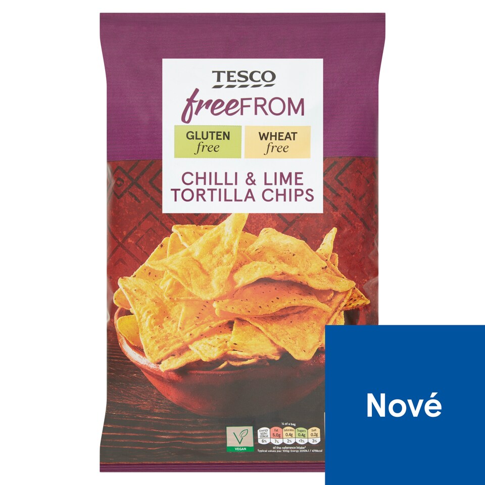 Tesco Free From Chilli & Lime Tortilla Chips 200g