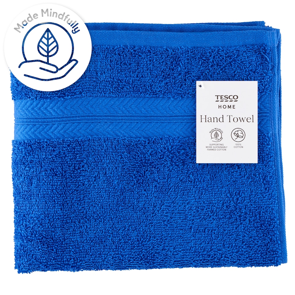 Tesco Home tengerészkék színű kéztörlő 50 cm x 90 cm