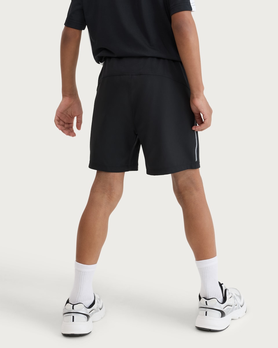 image 1 of F&F Active Boys ULTRARUN Reflective Trim Shorts in Black