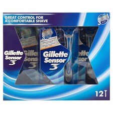 Gillette Sensor 3 Disposable Razors 12 pack