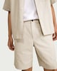 image 1 of F&F Linen Blend Shorts in Cream