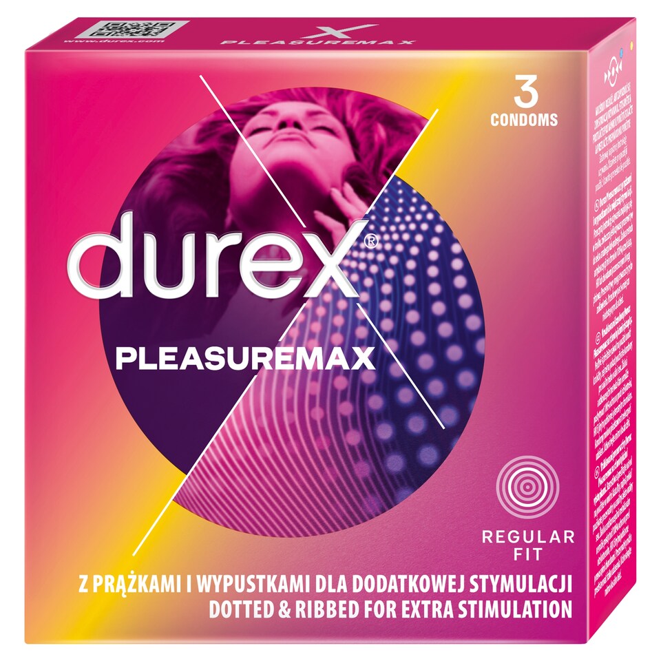 Obrázek 1 pro produkt Durex Pleasuremax Regular Fit kondomy 3 ks