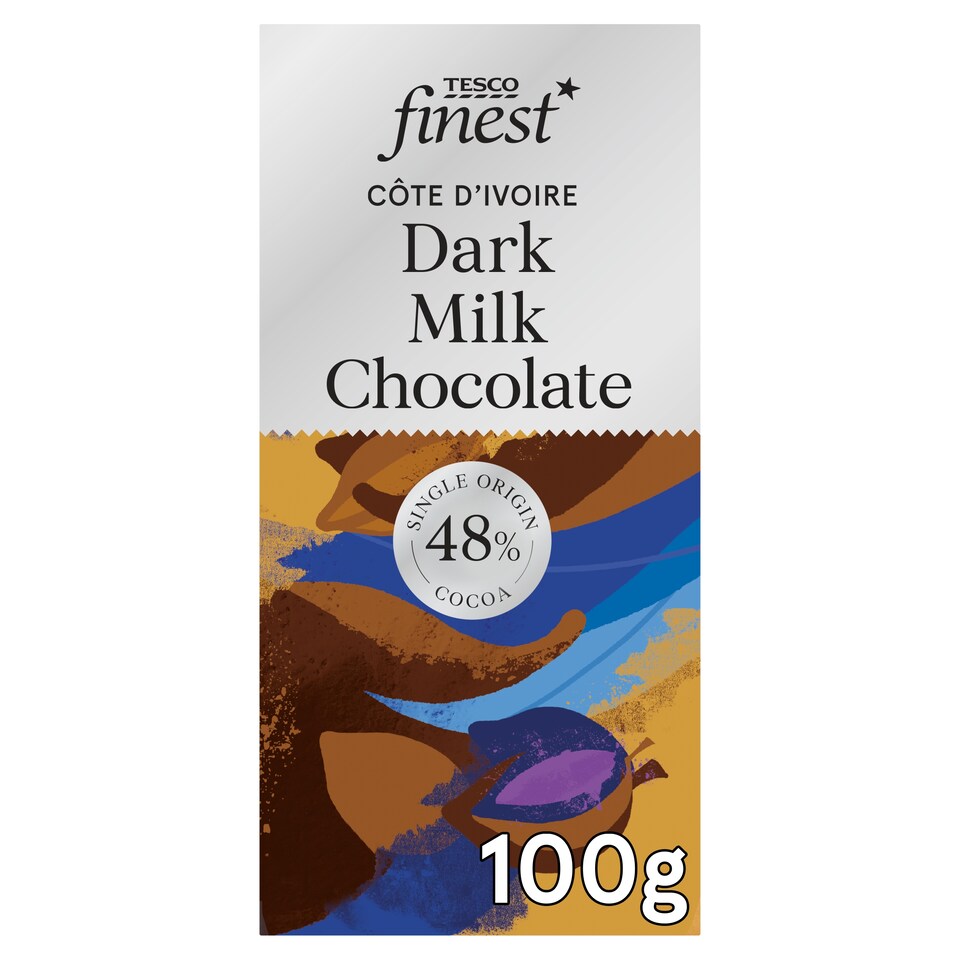 Tesco Finest 48% Dark Milk Chocolate 100g