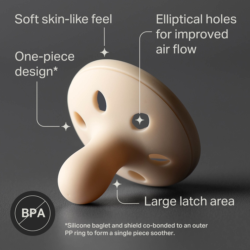 image 1 of TOMMEE TIPPEE 2X BREAST-LIKE SOOTHERS 6-18M