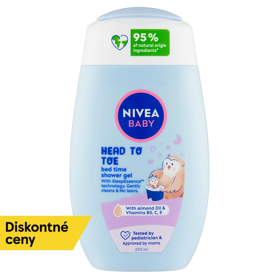 obrázok 1 z Nivea Baby Bed Time Sprchovací gél pre celé telo a vlásky 200 ml