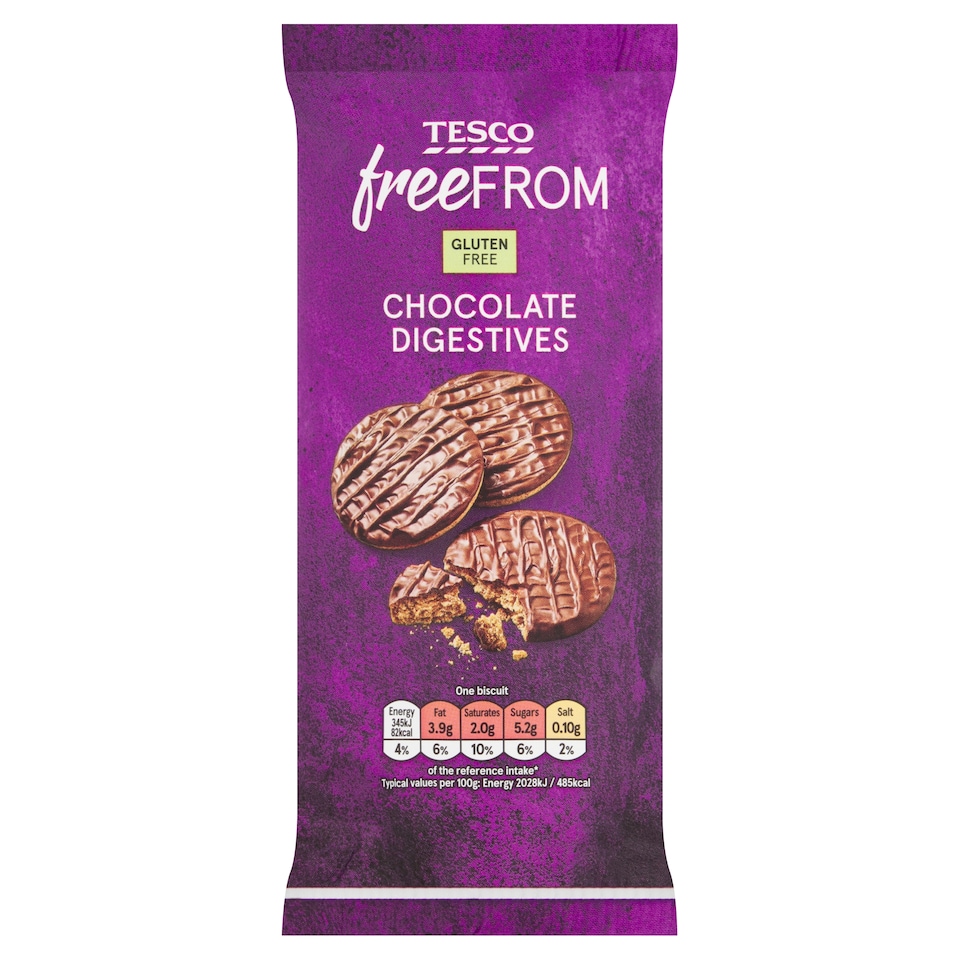 Tesco Free From Chocolate Digestives 166g