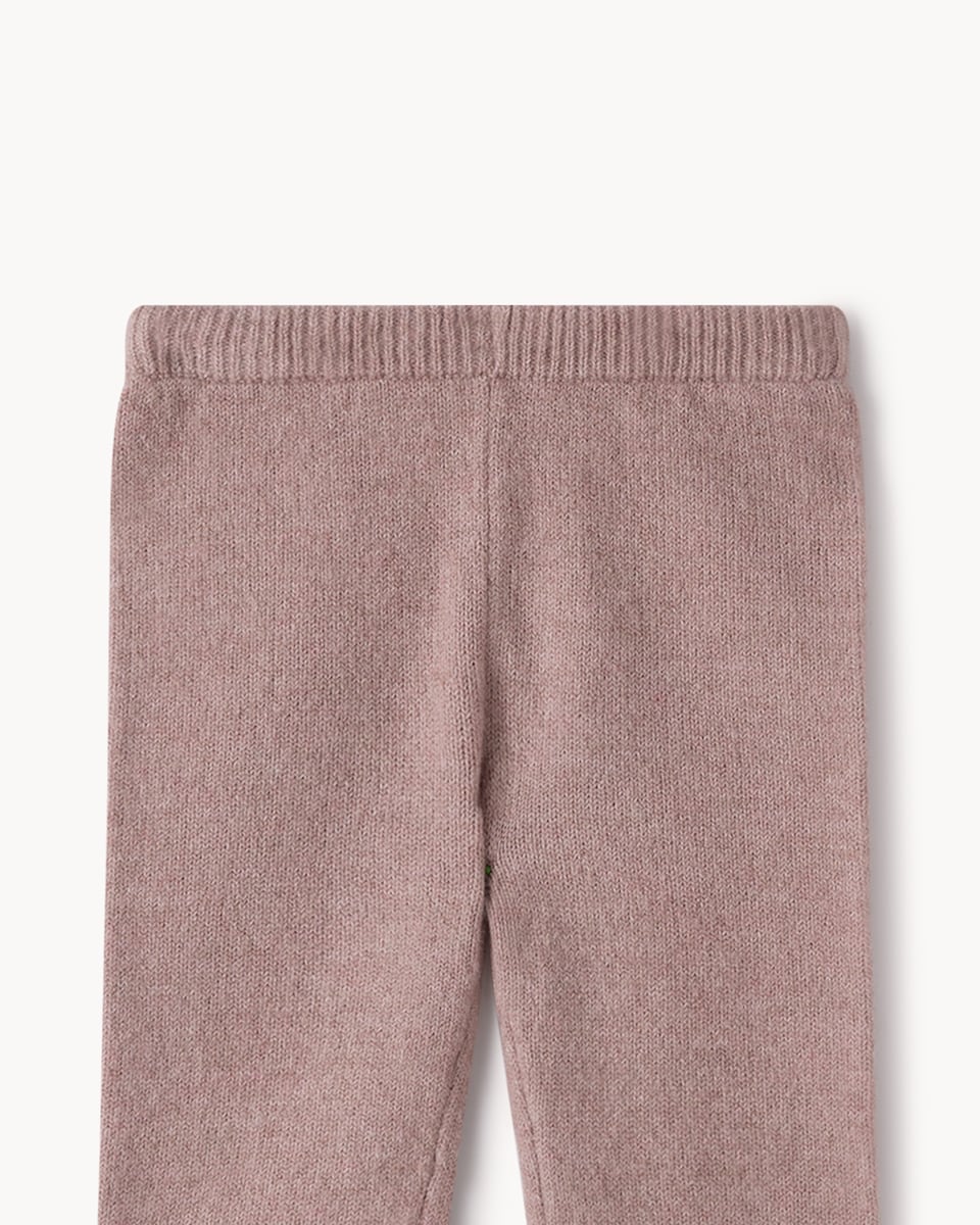 image 1 of F&F Baby Knitted Lace Trim Top & Trousers in Pink