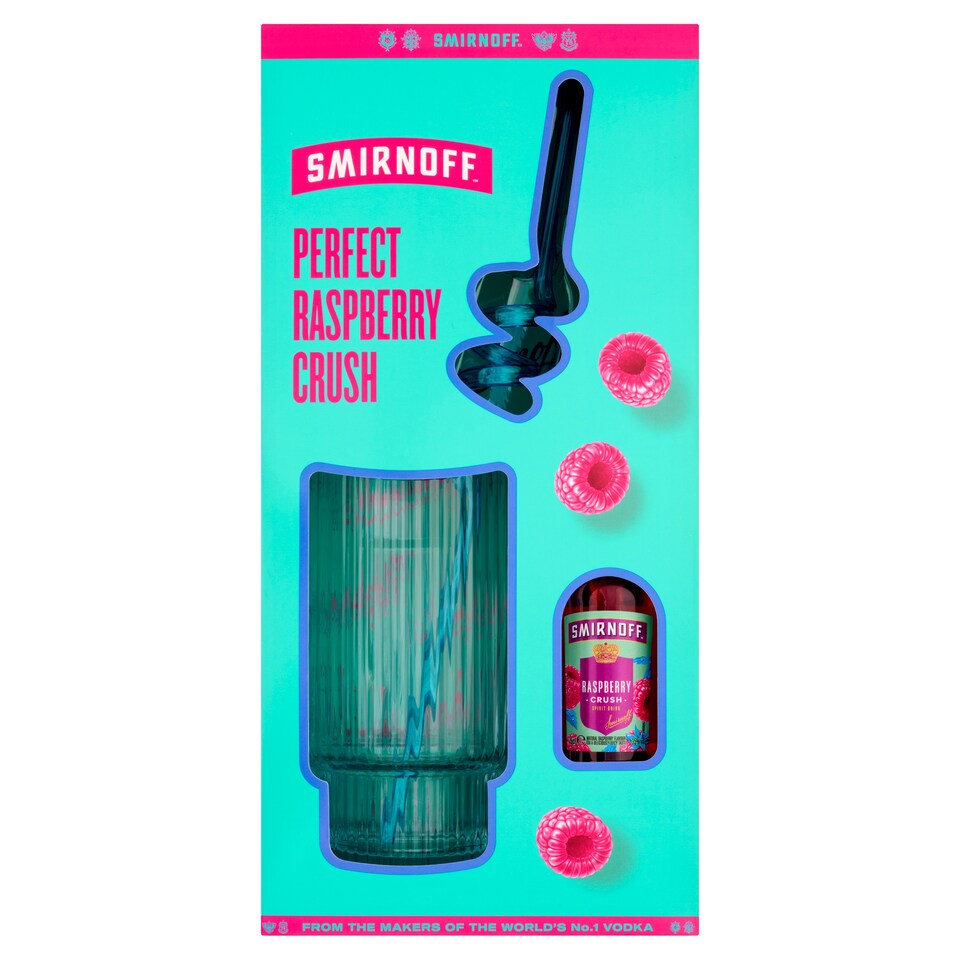 Smirnoff Raspberry Crush Vodka & Glass Gift Set 5cl