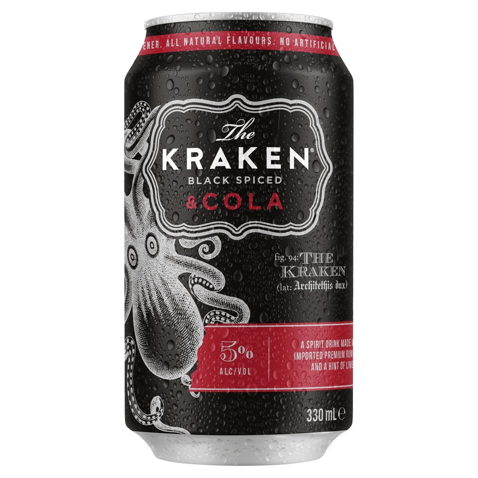 image 1 of The Kraken Black Spiced & Cola 330ml