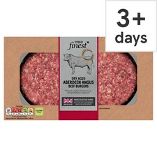 Tesco Finest Dry Aged Aberdeen Angus Beef Burgers 340G