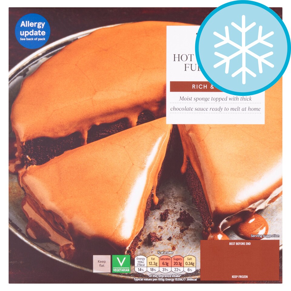 Tesco Hot Chocolate Fudge Cake 450G Tesco Groceries