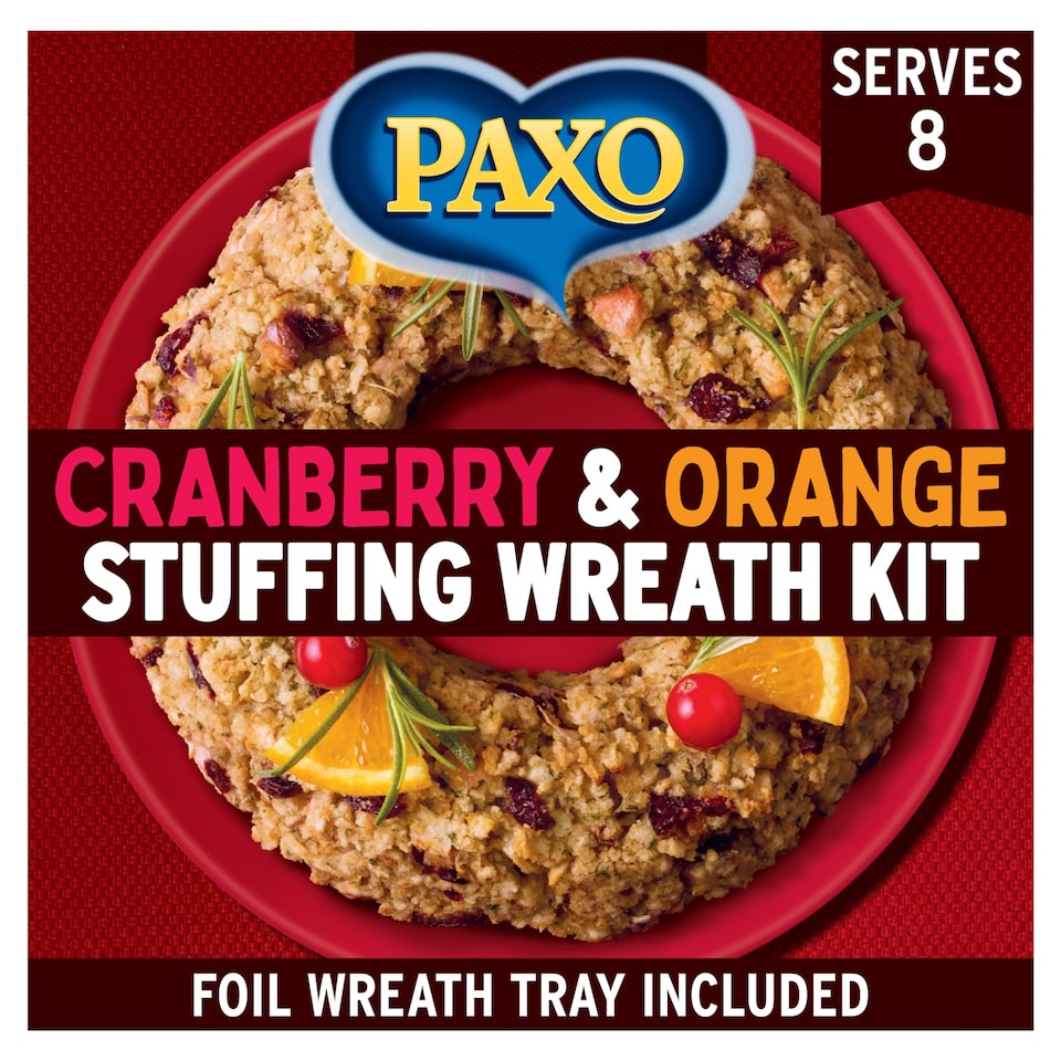 Paxo Cranberry & Orange Stuffing Wreath Kit 150G