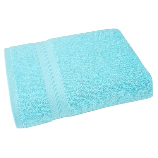 Tesco 100 Cotton Low Twist Bath Towel Aqua Tesco Groceries