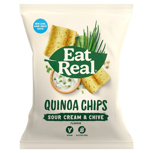 Eat Real Quinoa Chips Cream & Chives 30G Tesco Groceries