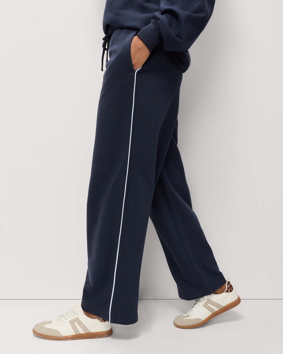 image 1 of OH ME OH MY Cotton Rich Wide Leg Joggers in Navy