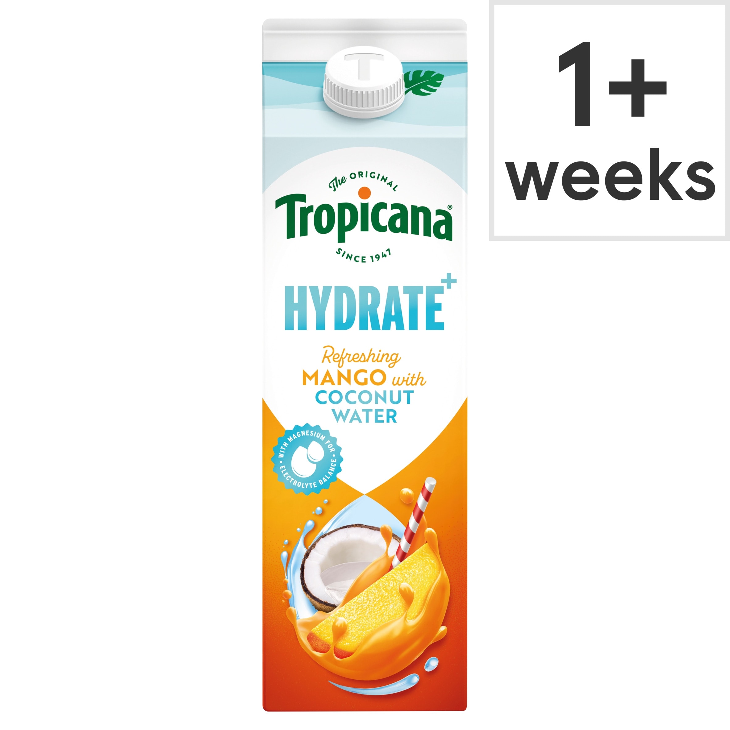 Tropicana Hydrate+ Refreshing Mango with Coconut Water 850ml