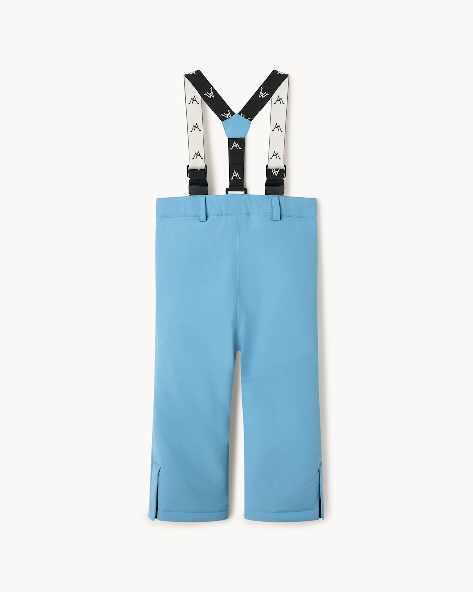 image 1 of F&F Boys Adjustable Strap Waterproof Trousers in Blue
